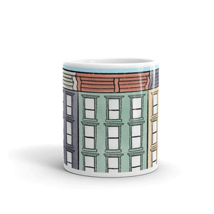 Brooklyn Brownstone White glossy mug