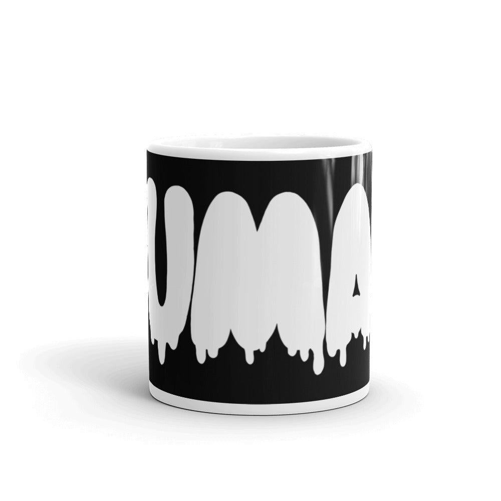 Dripping Human White glossy mug