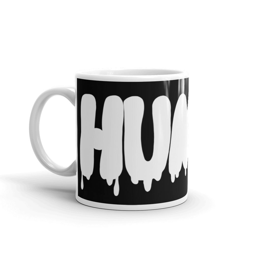 Dripping Human White glossy mug