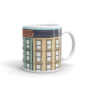 Brooklyn Brownstone White glossy mug